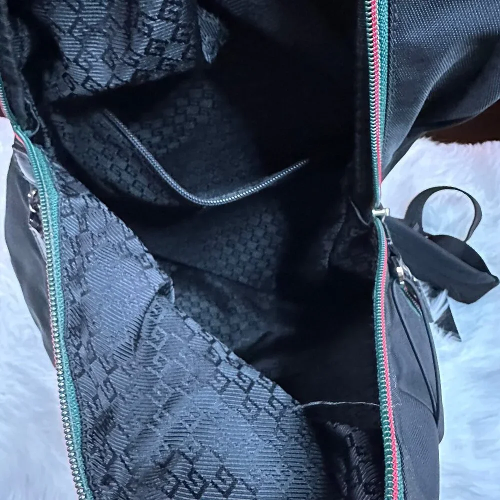 ❌SOLD❌ Authentic Gucci Sherry Line Web Nylon Backpack - Picture 14 of 15